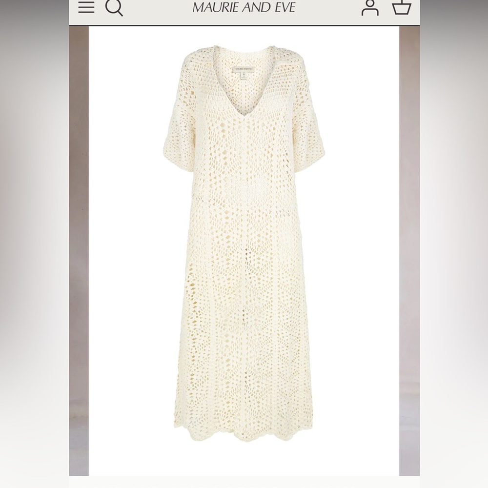 Maurie + Eve LOVE AND STARS DRESS - CREAM, M+E 10 / USA M/ , color natural - Picture 4 of 12